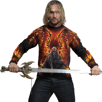 Spiral - FLAMING DEATH Longsleeve shirt - Zwart